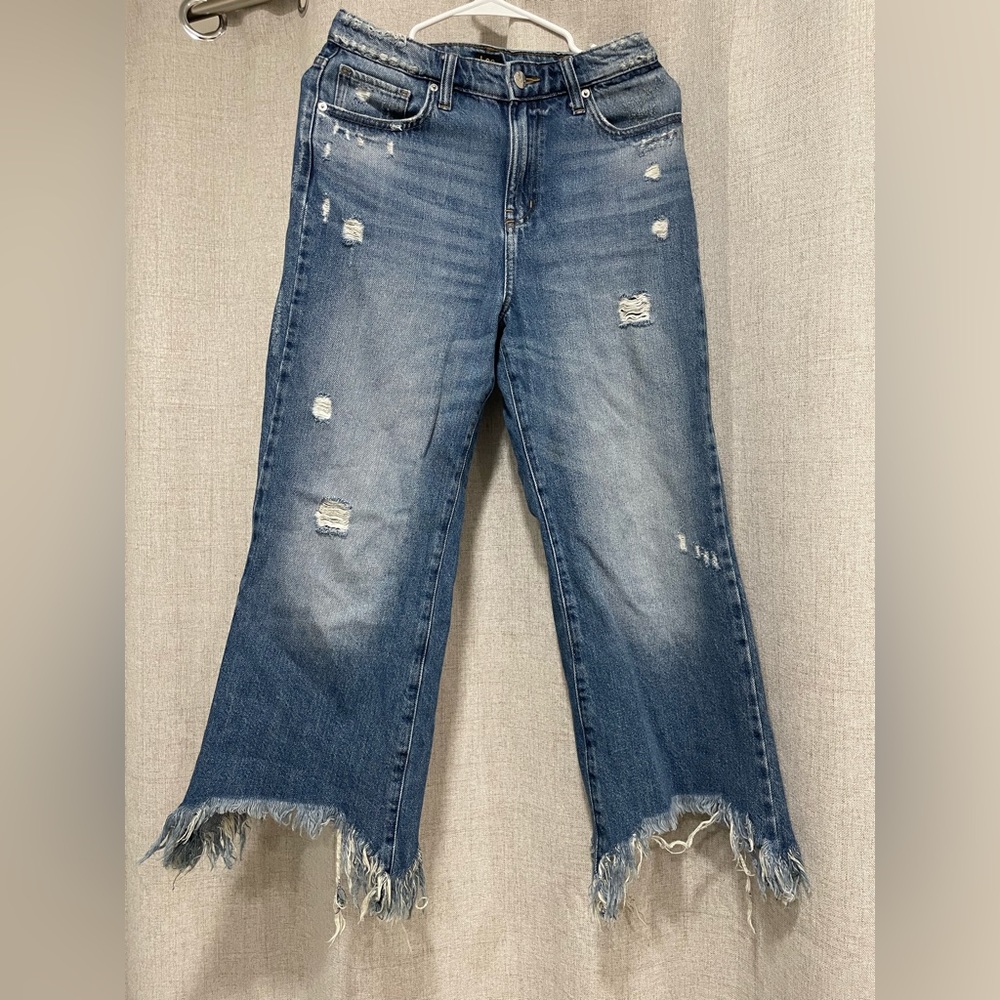 Lee Jeans Womens Size 27-28 long Blue Straight Leg Classic Fit Pants